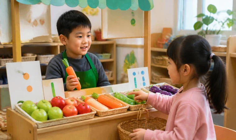 بازی نقشآفرینی فروشگاه برای تمرین زبان چینی کودکان