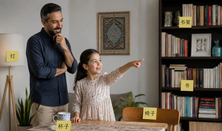 یادگیری زبان چینی در زندگی روزمره کودک