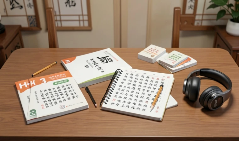 کتابها، دفتر کاراکترنویسی و منابع آموزشی مناسب آمادگی آزمون HSK 3