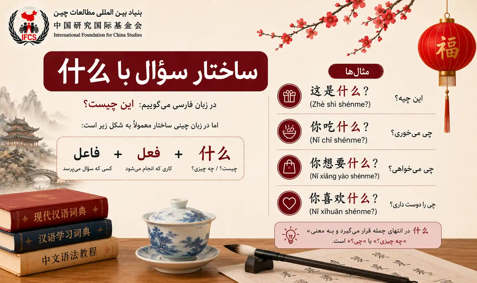 ساختار سؤال با 什么
