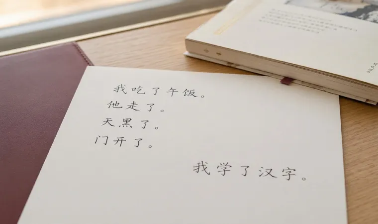 کاربرد 了 در گرامر آزمون HSK 1